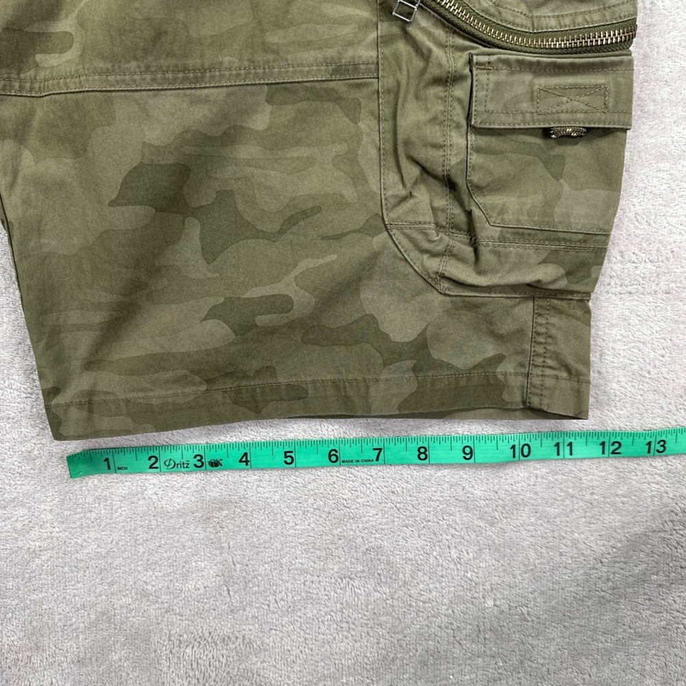 Kuhl Cargo Shorts Mens 36 Green Camo Vintage Patina Dye Hiking Outdoors Utility - Picture 10 of 11